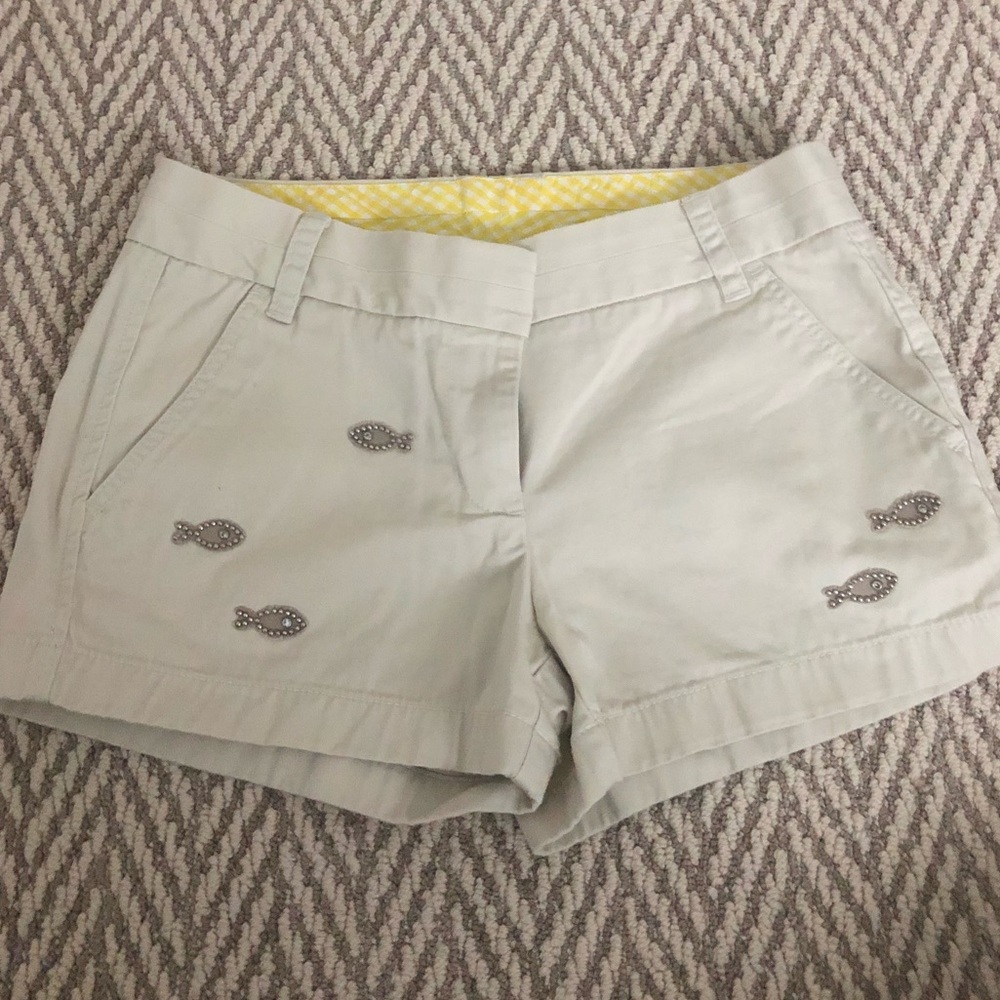 J-Crew/Studded fish 🐠 chino shorts